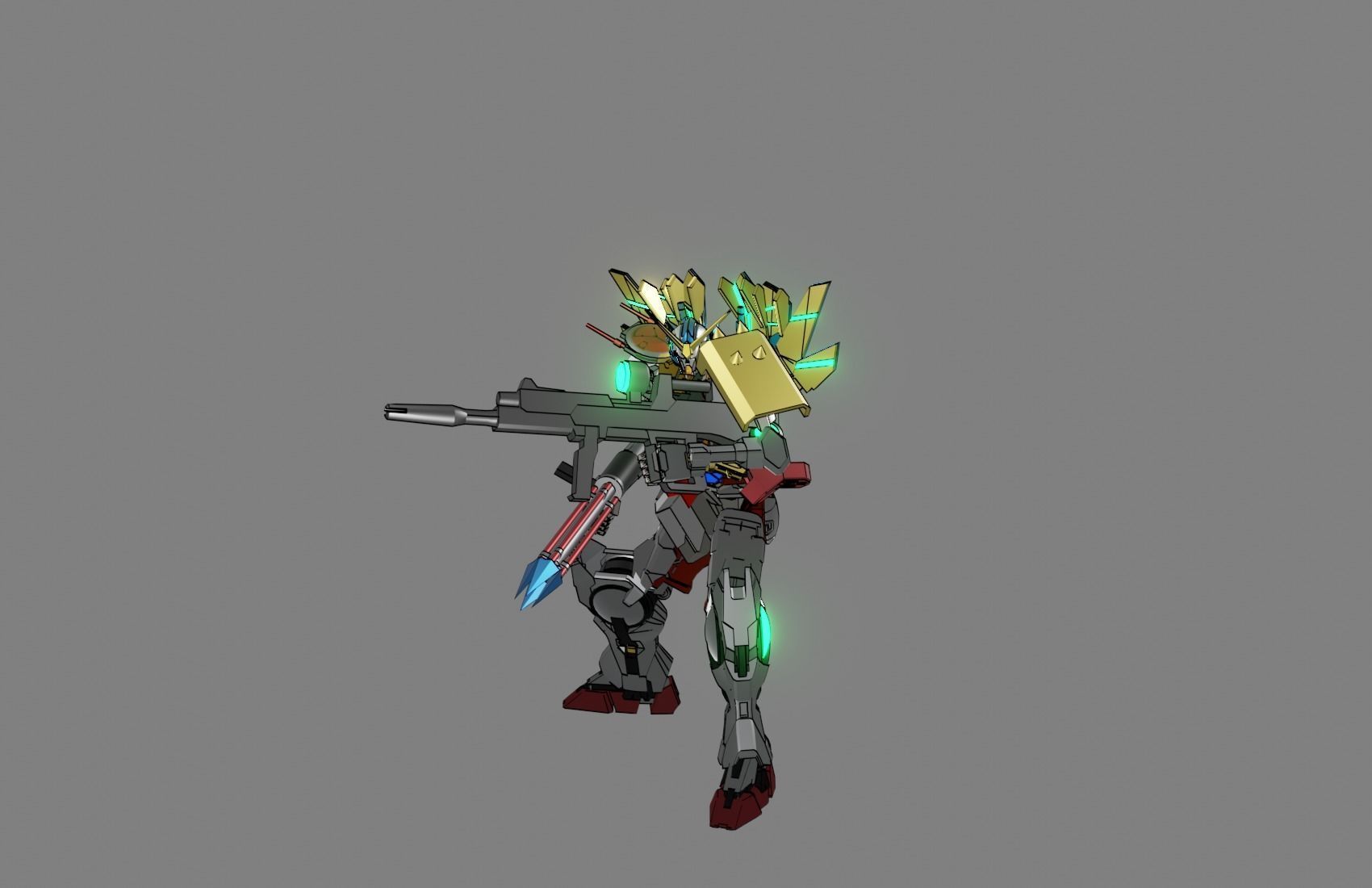 Attacker Gundam 6 A 3D model_3