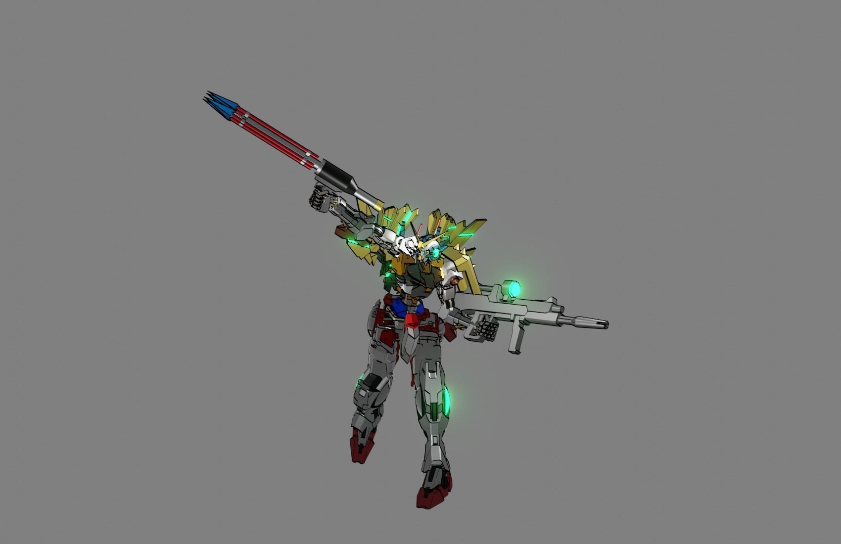 Attacker Gundam 6 A 3D model_15