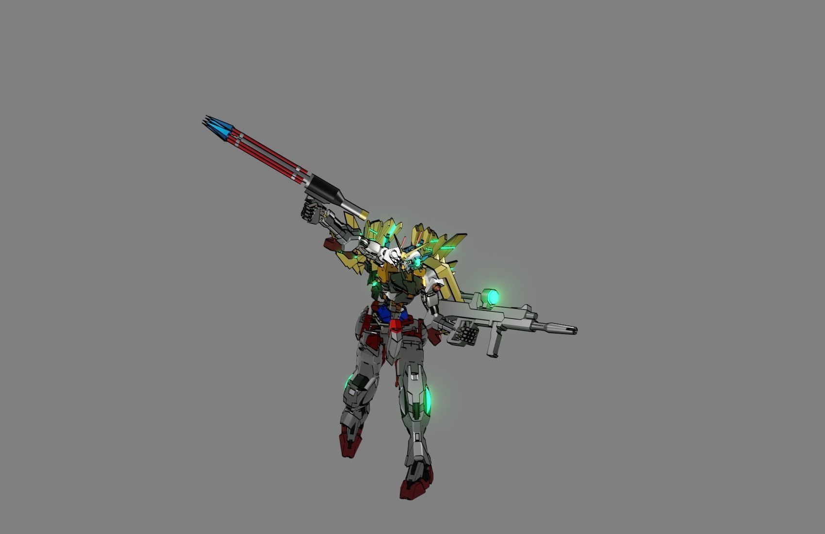 Attacker Gundam 6 A 3D model_24