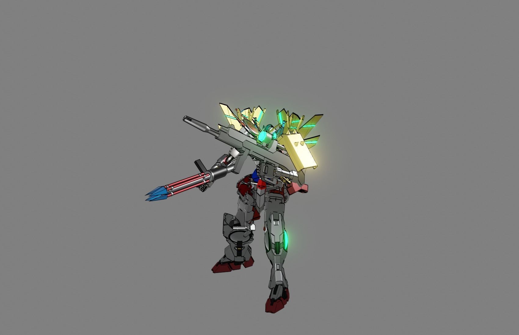 Attacker Gundam 6 A 3D model_7