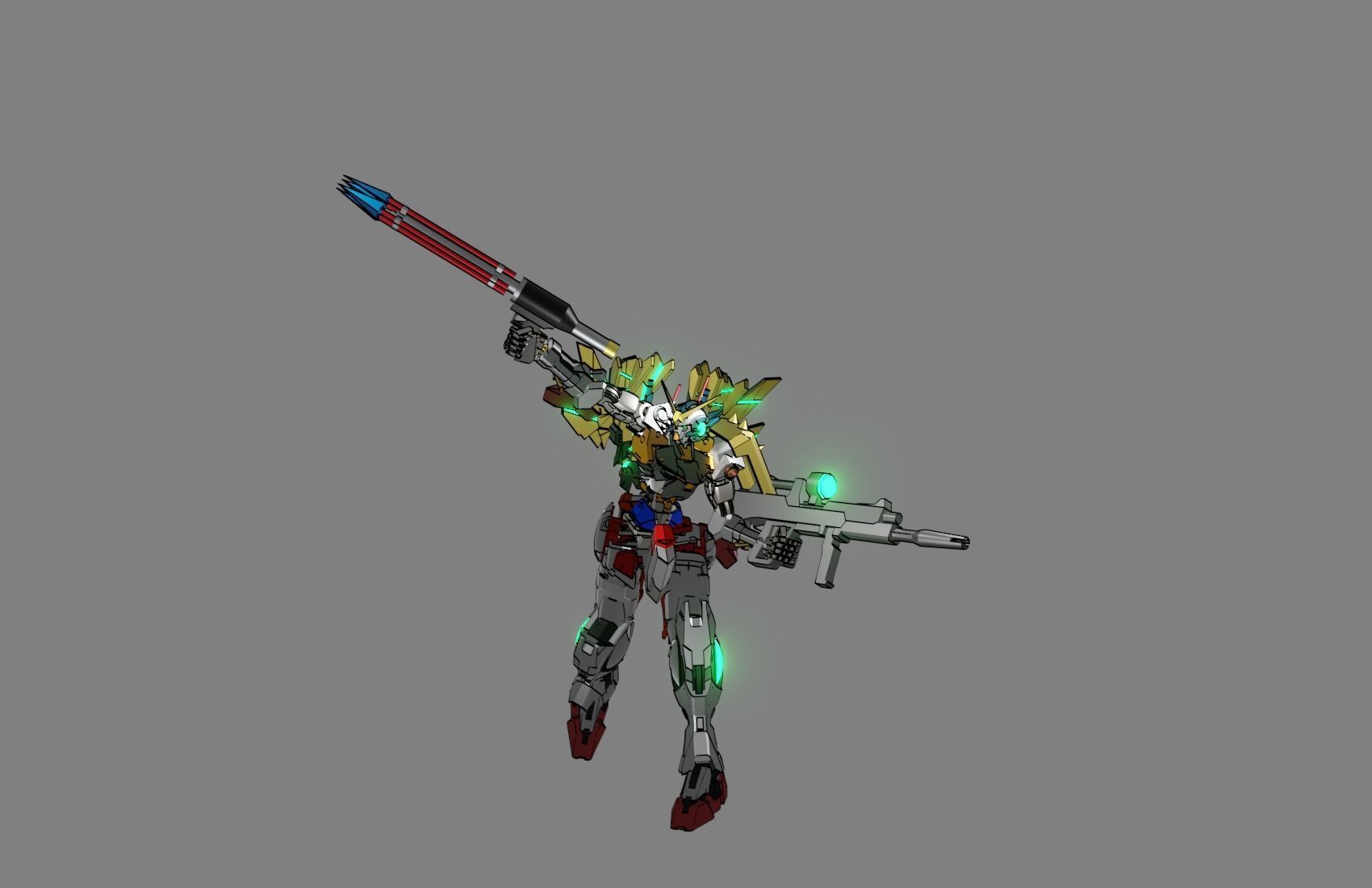 Attacker Gundam 6 A 3D model_19