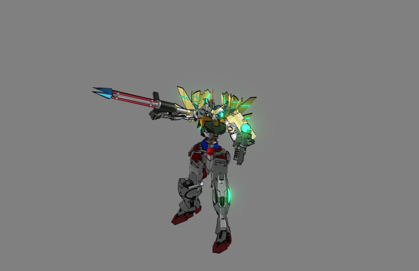 Attacker Gundam 6 A 3D model_9