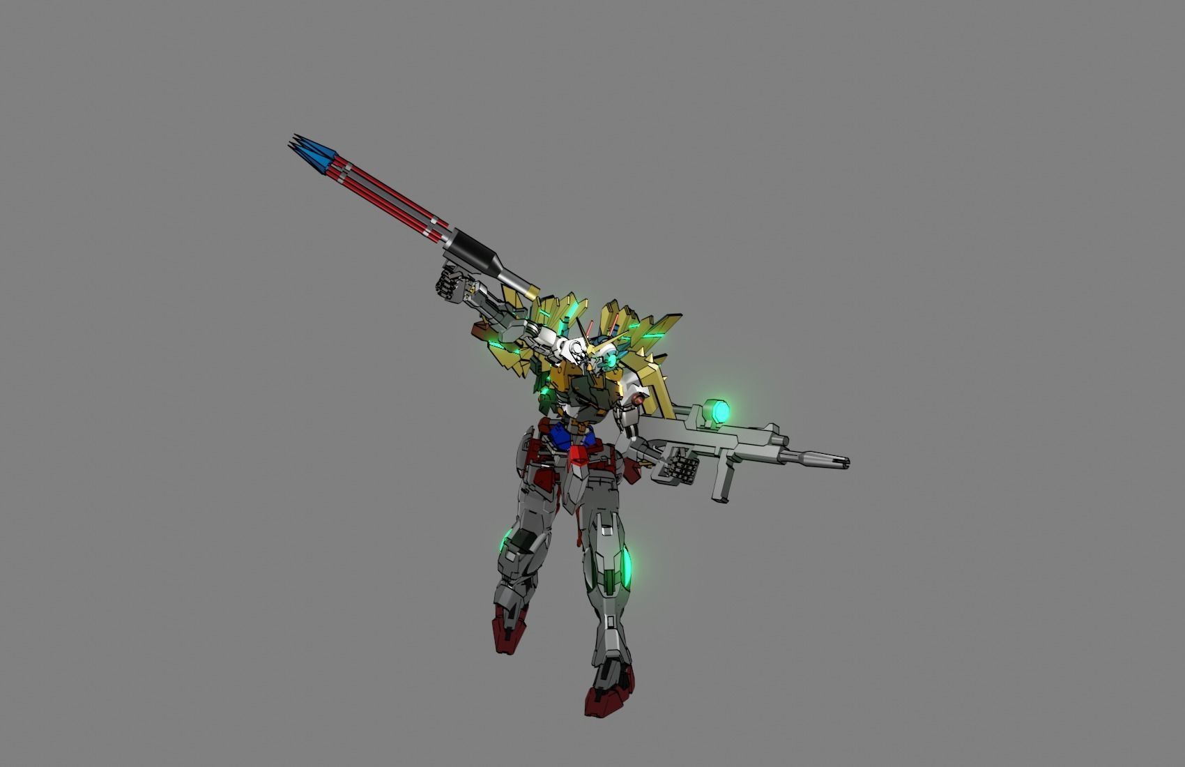 Attacker Gundam 6 A 3D model_16