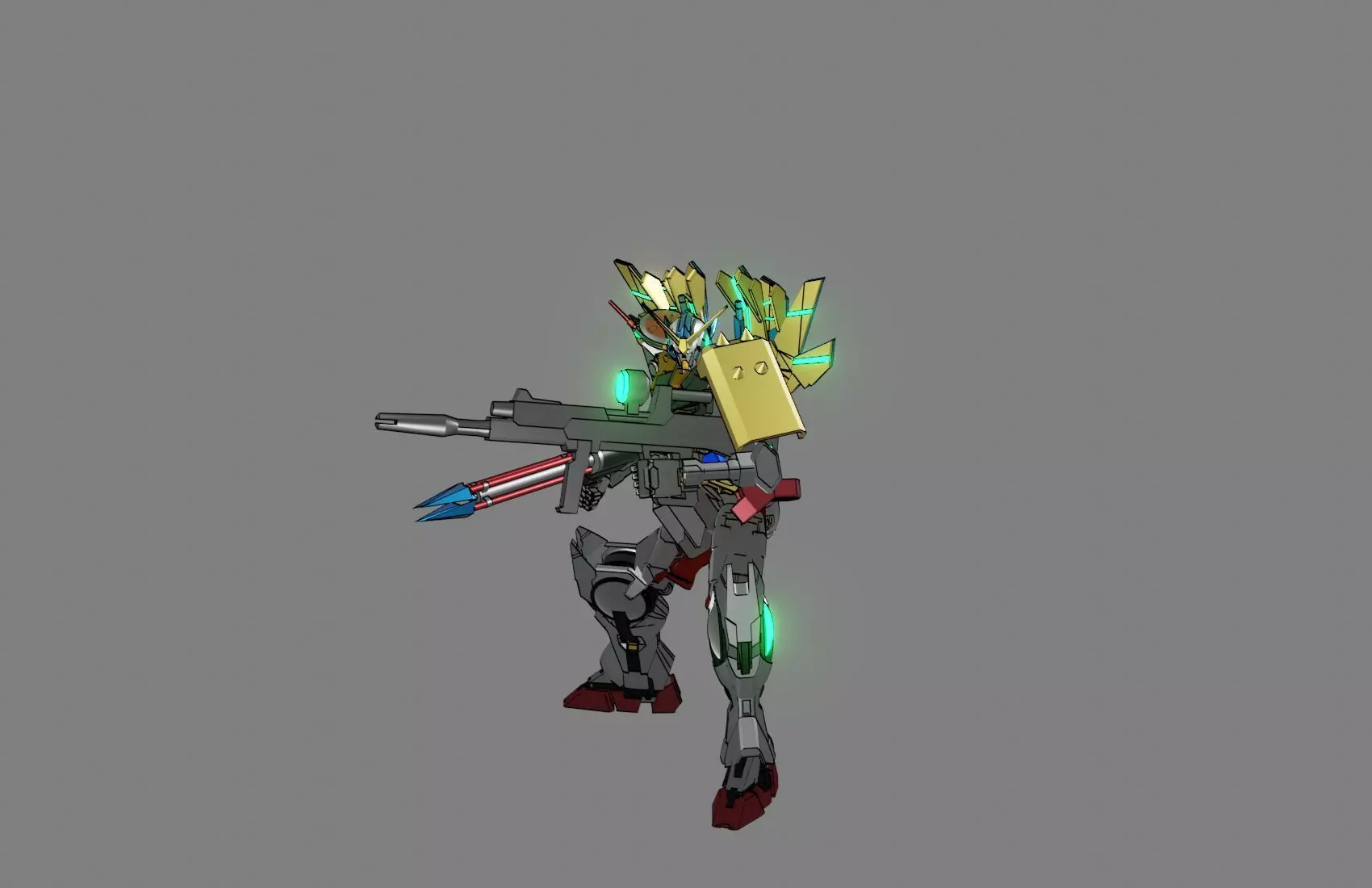 Attacker Gundam 6 A 3D model_0