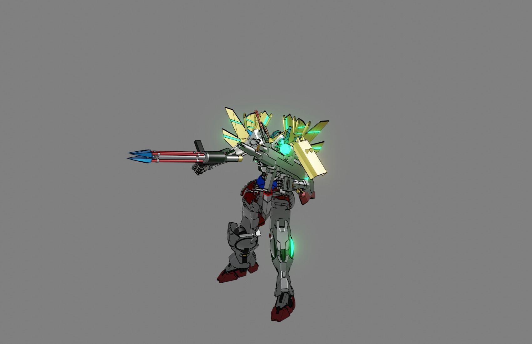 Attacker Gundam 6 A 3D model_8