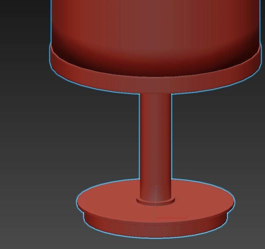 SHADY brass table lamp with shade 3D model_4