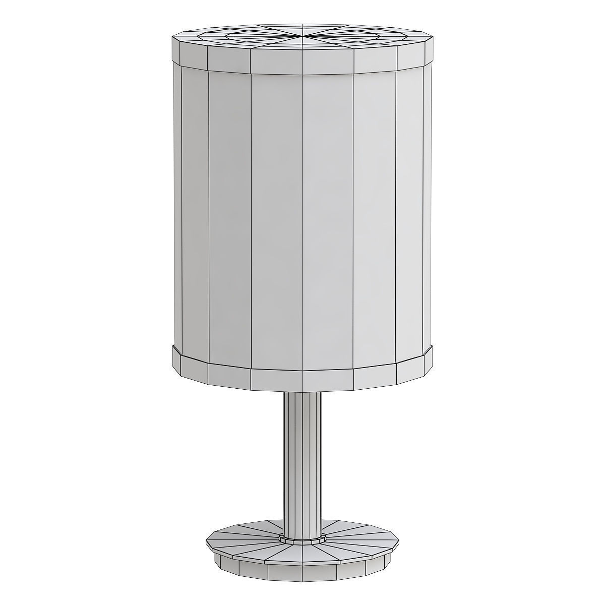 SHADY brass table lamp with shade 3D model_1