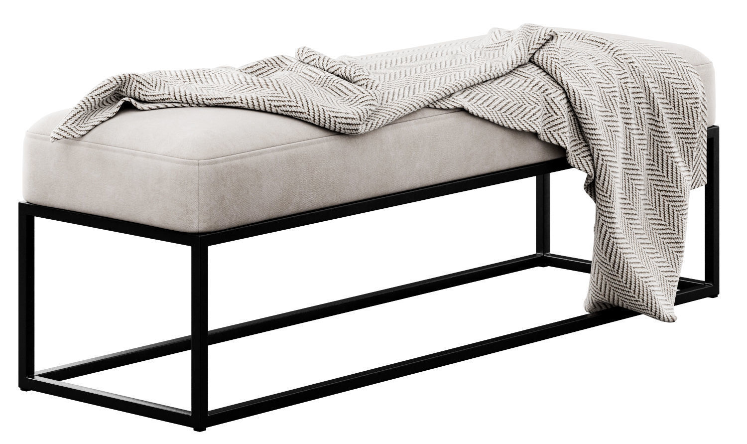 Millie Bench By Pottery Barn 3D model_16