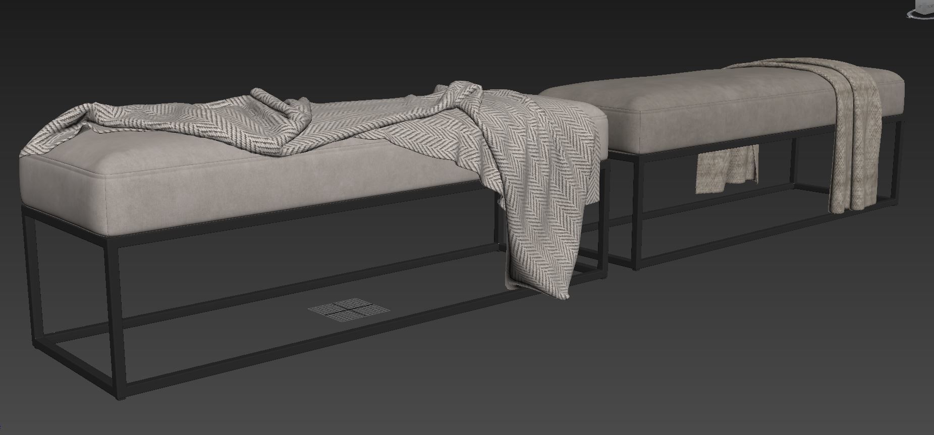 Millie Bench By Pottery Barn 3D model_8
