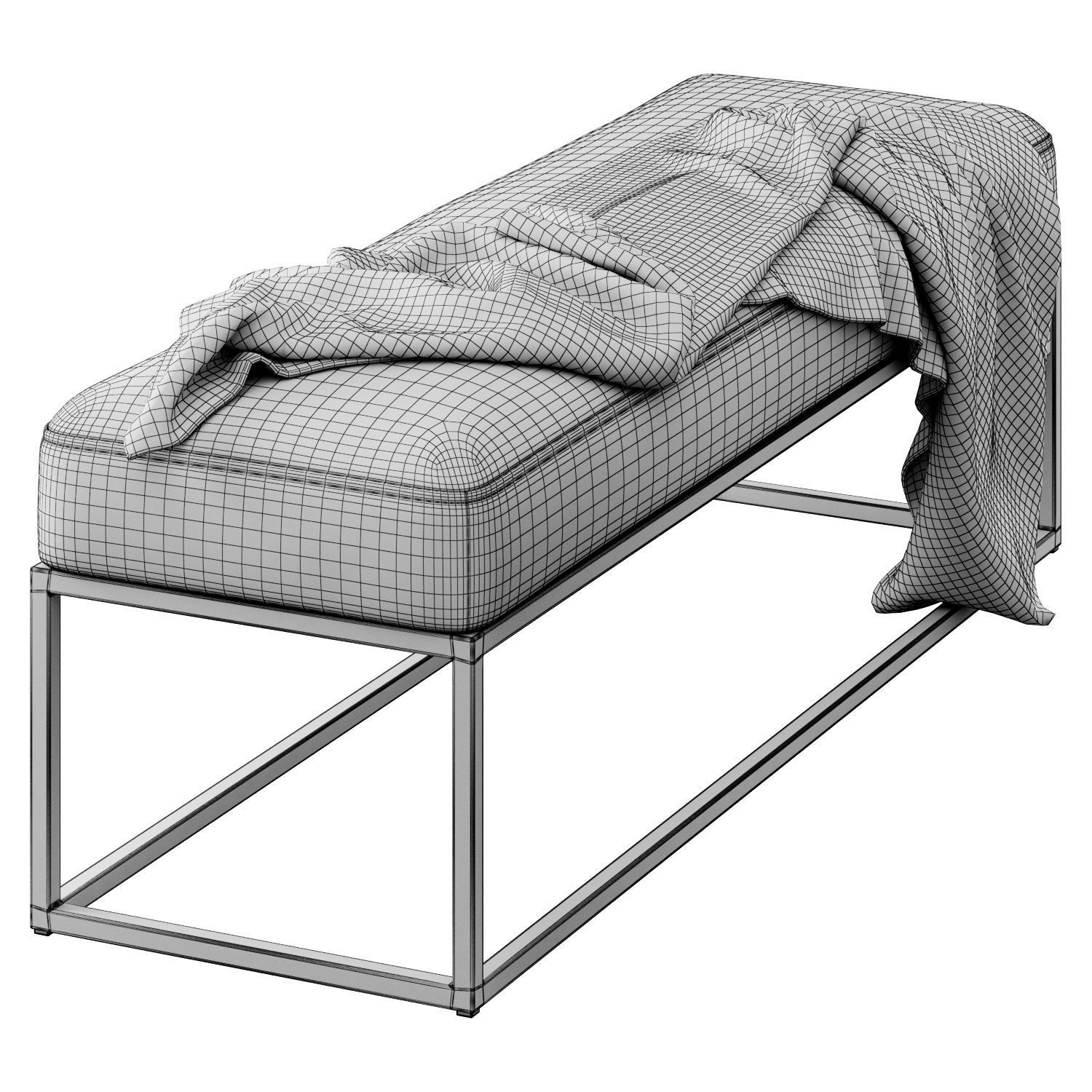 Millie Bench By Pottery Barn 3D model_17