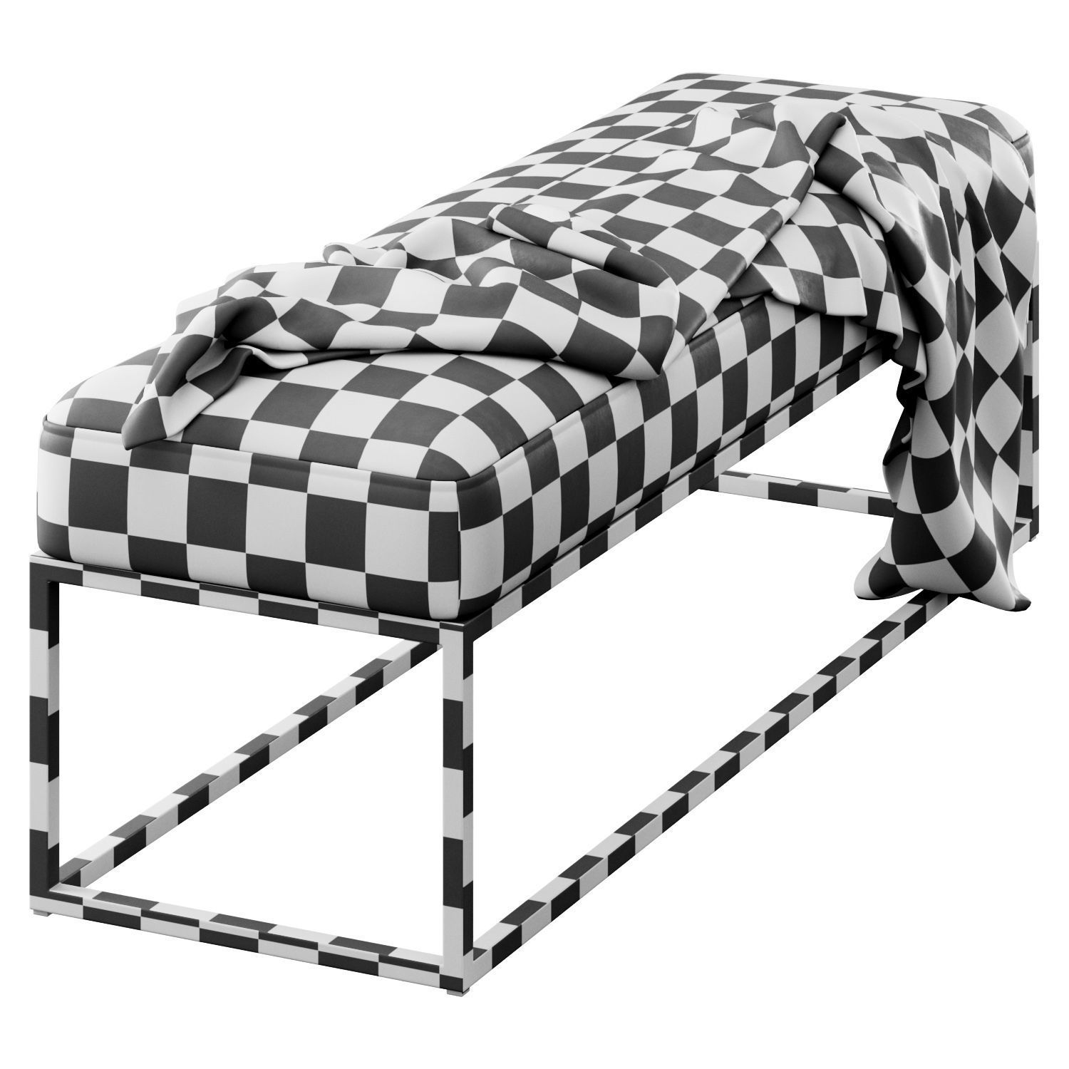 Millie Bench By Pottery Barn 3D model_18