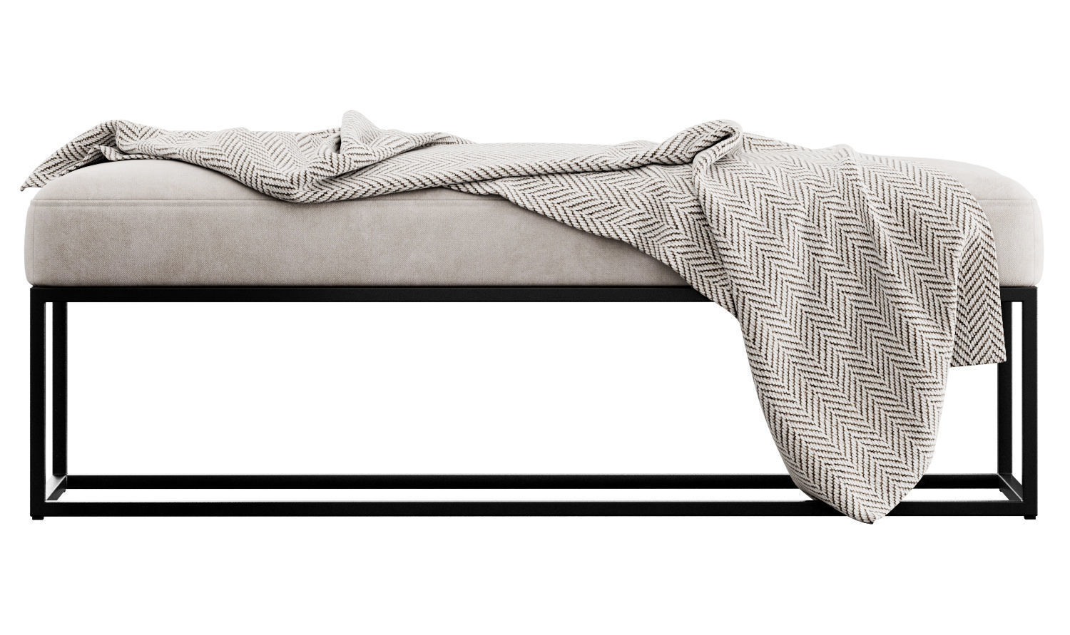 Millie Bench By Pottery Barn 3D model_12