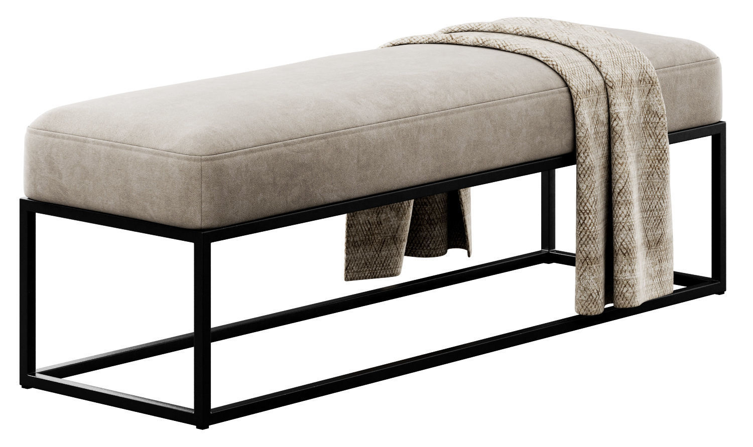 Millie Bench By Pottery Barn 3D model_13