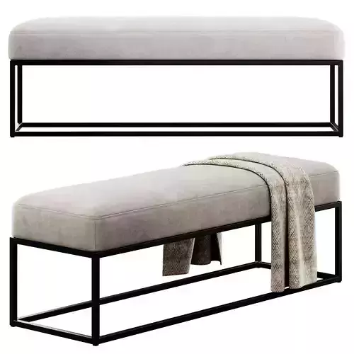 Millie Bench By Pottery Barn 3D model