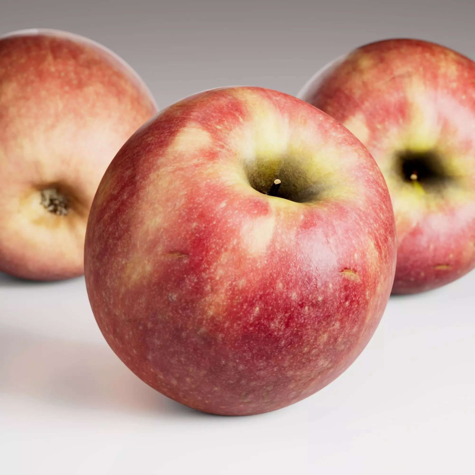 Low Poly Apple scan PBR game ready Free low-poly 3D model
