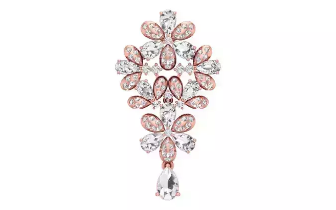 Solitaire Women Pendant 3dm STL OBJ FBX Render Details