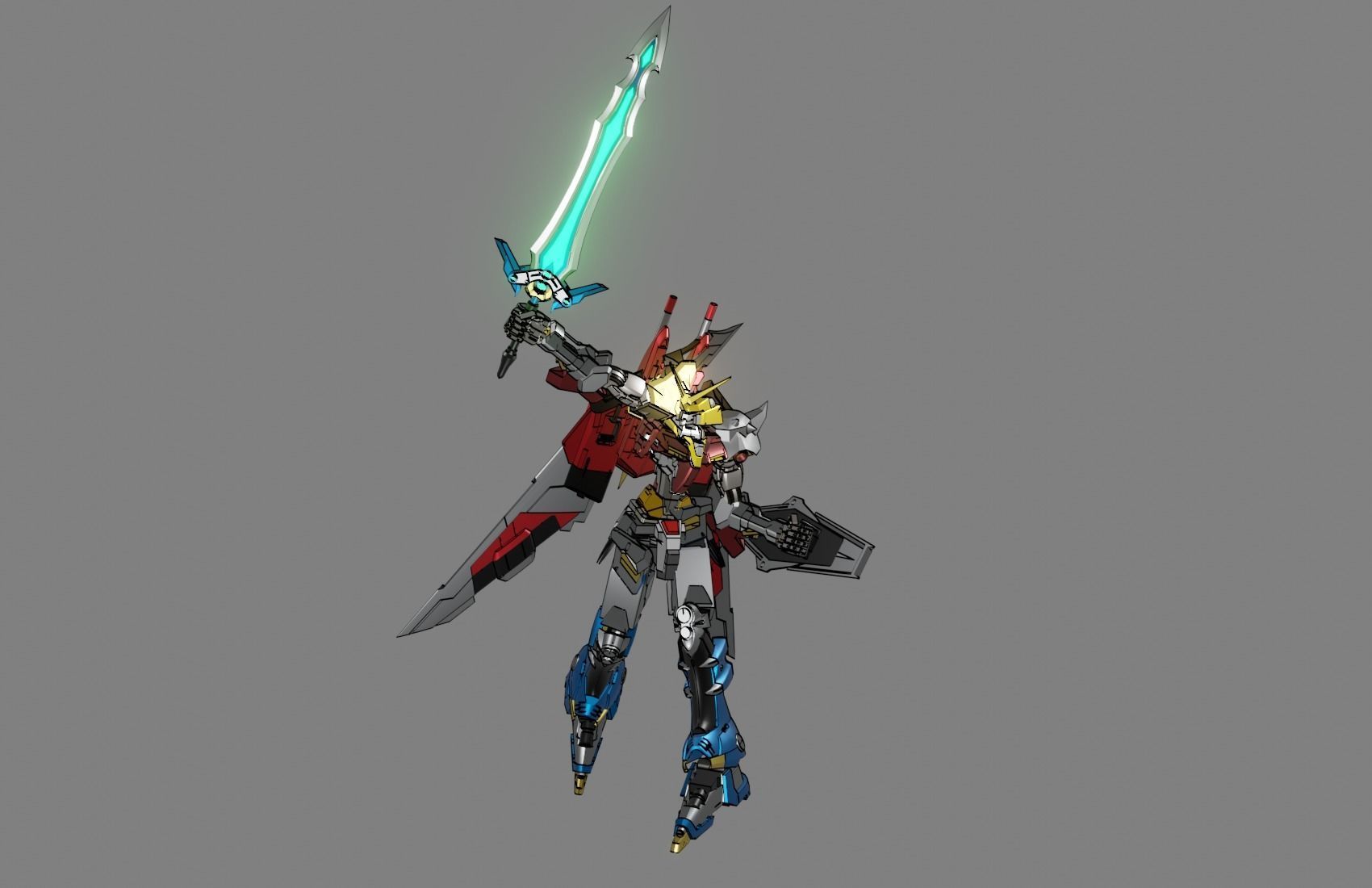 Attacker Gundam 5 A 3D model_15