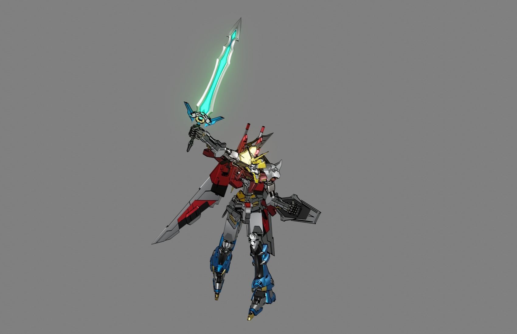 Attacker Gundam 5 A 3D model_24