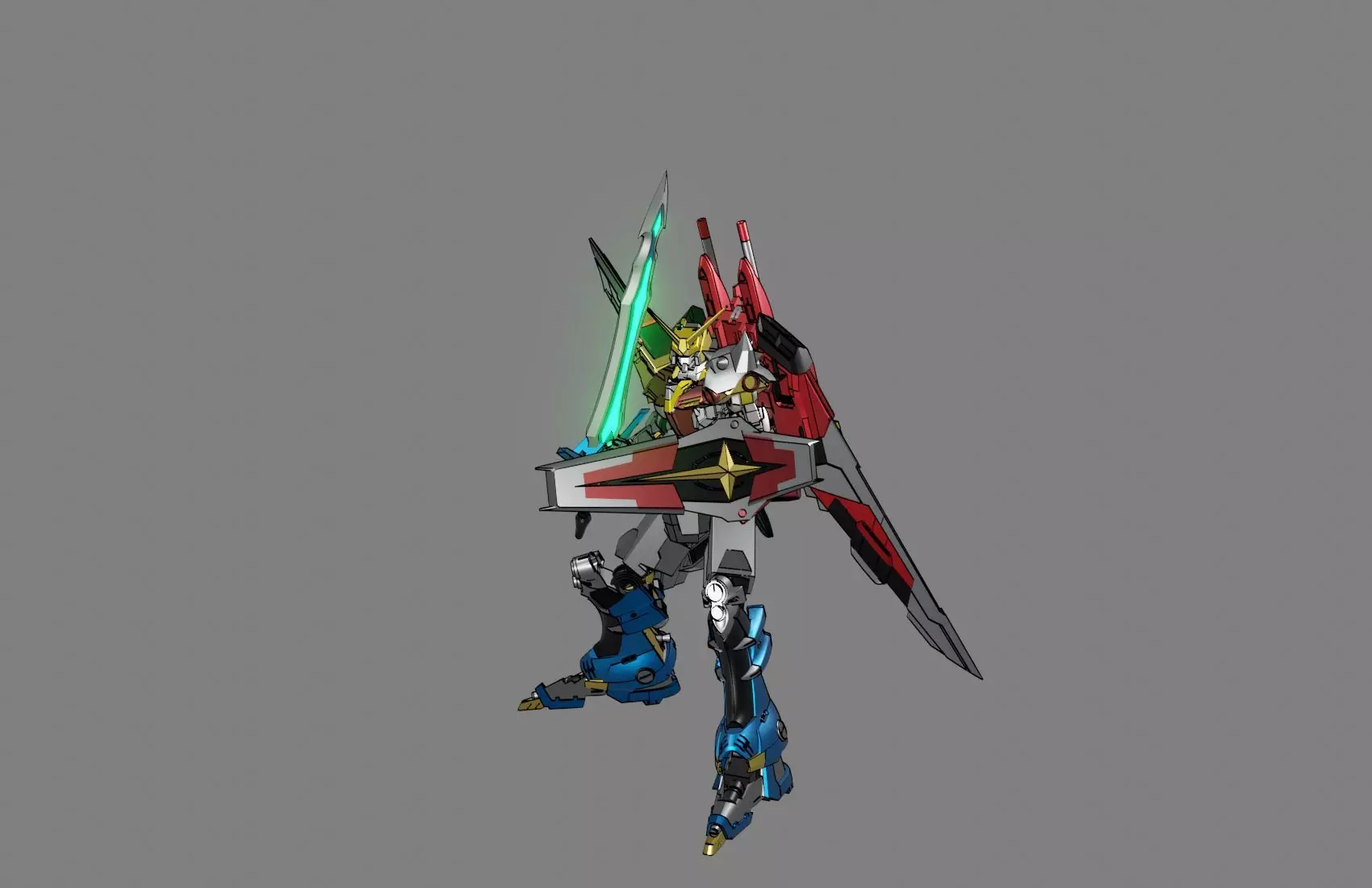 Attacker Gundam 5 A 3D model_0
