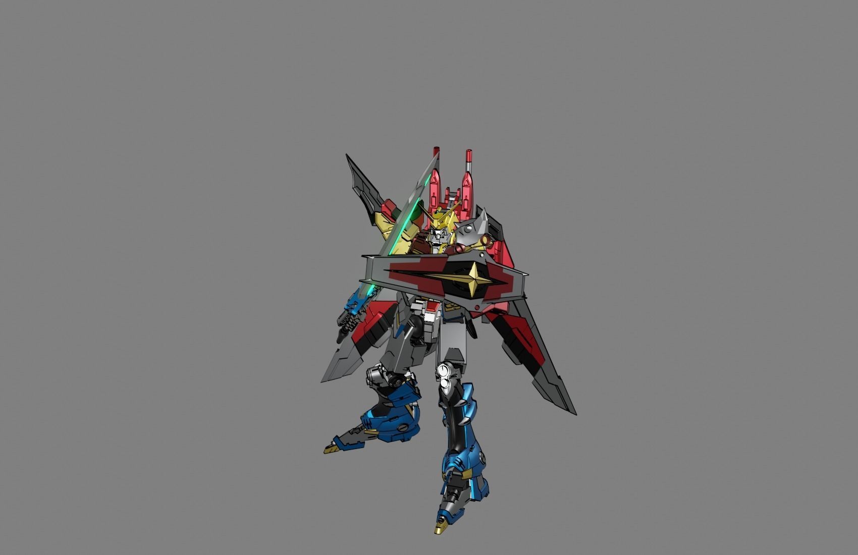 Attacker Gundam 5 A 3D model_6