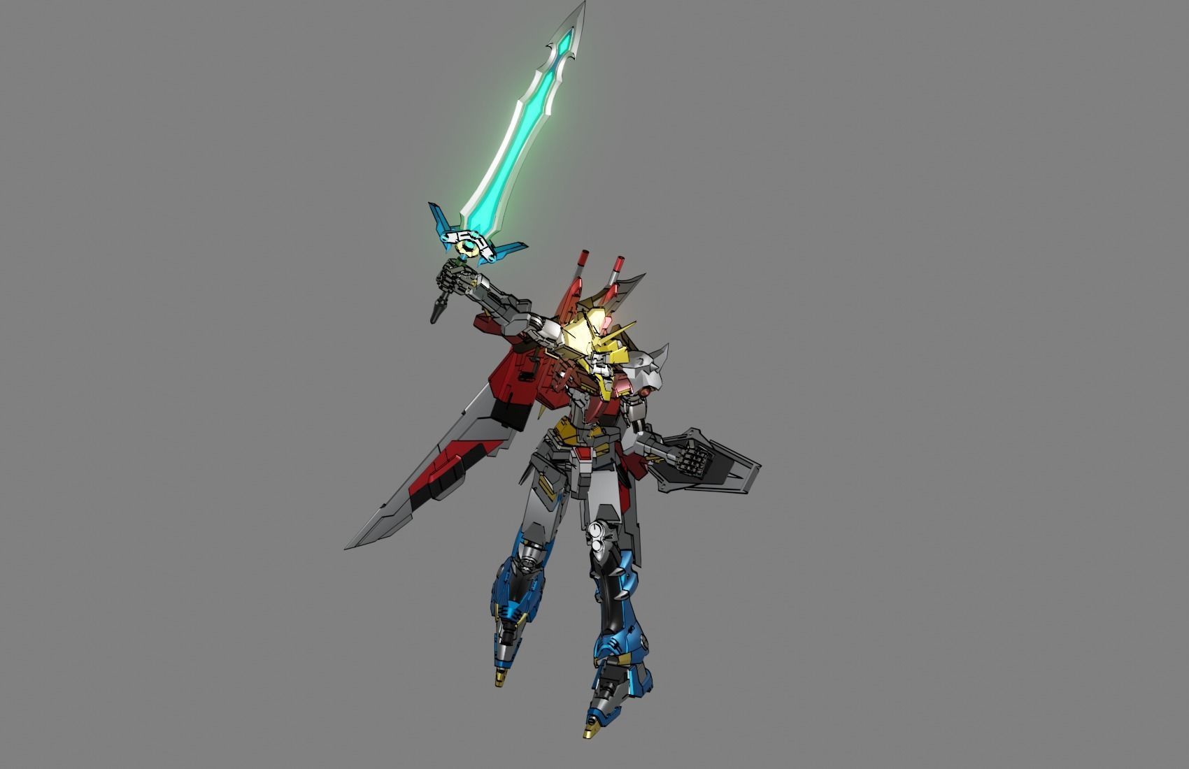 Attacker Gundam 5 A 3D model_14