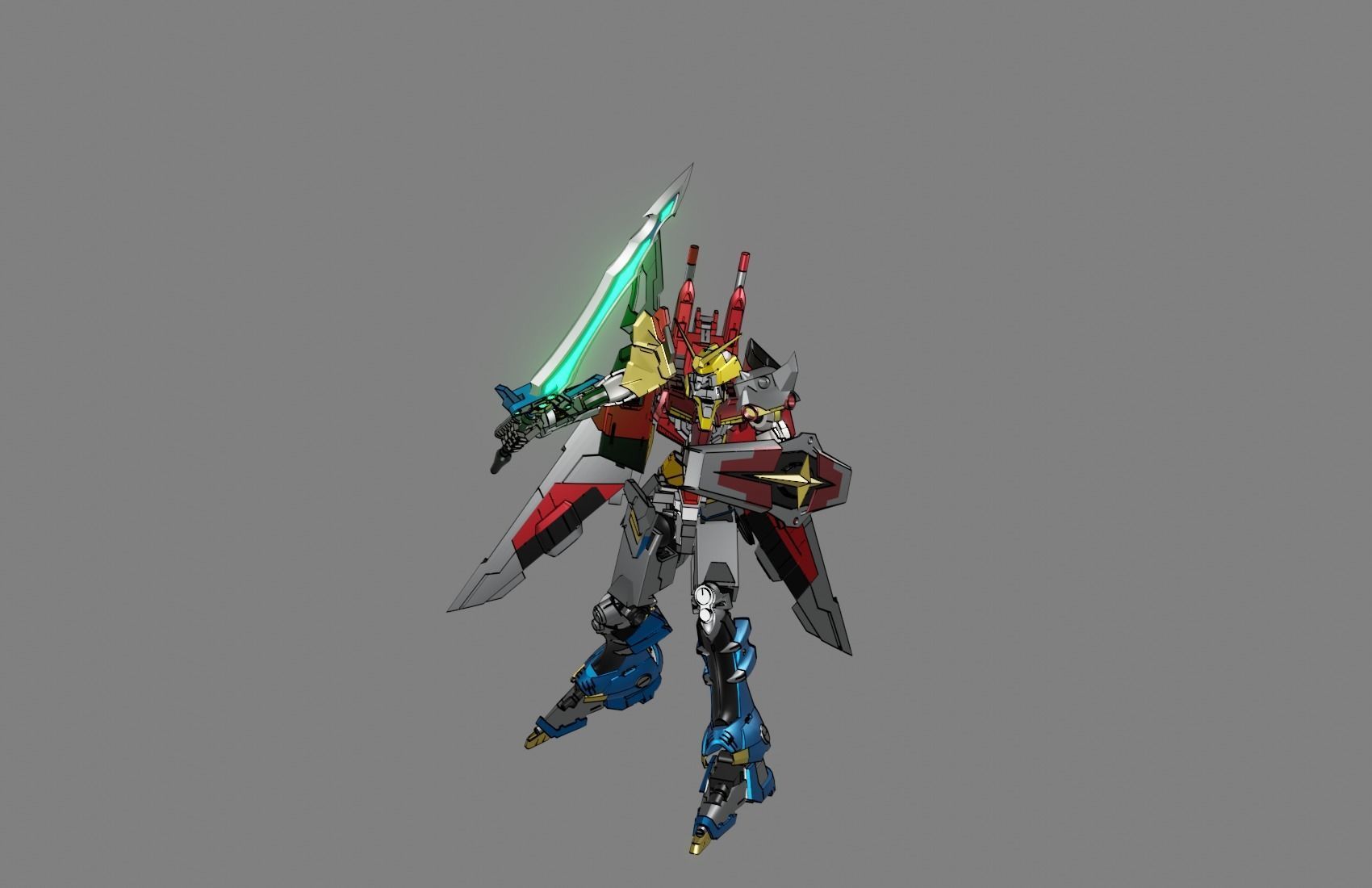 Attacker Gundam 5 A 3D model_8