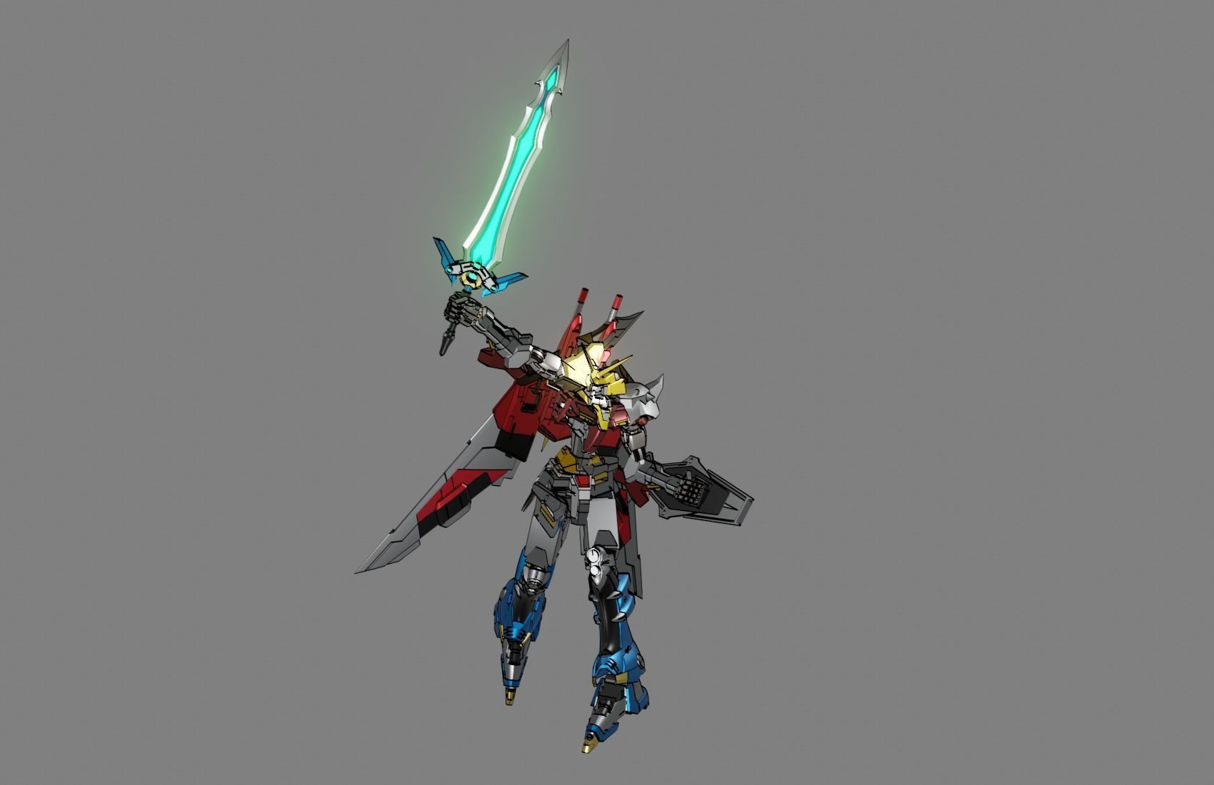 Attacker Gundam 5 A 3D model_22