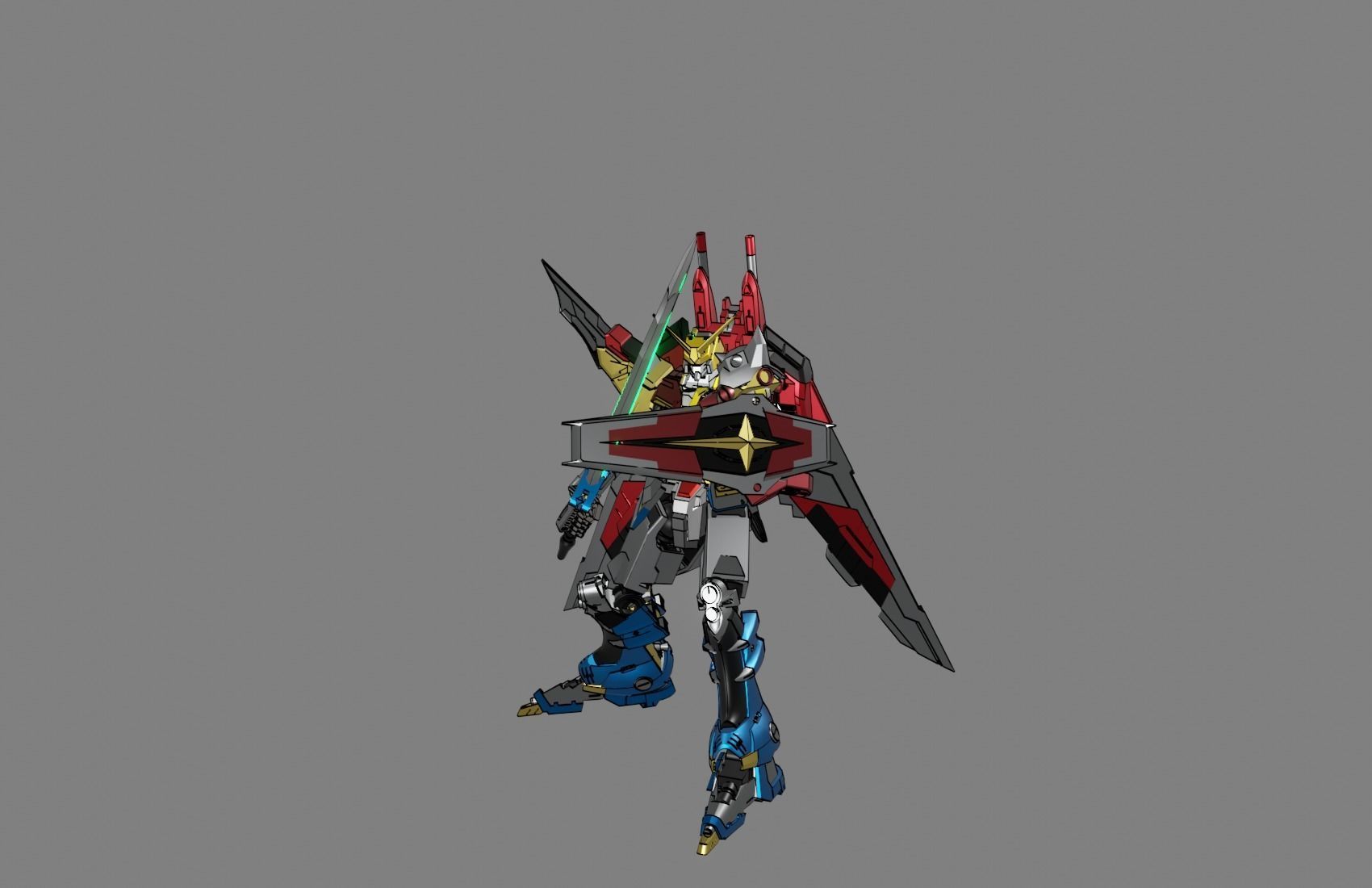 Attacker Gundam 5 A 3D model_5
