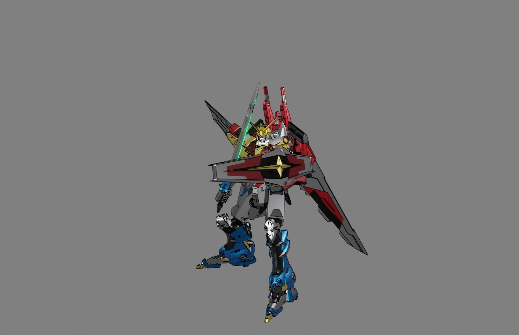 Attacker Gundam 5 A 3D model_4