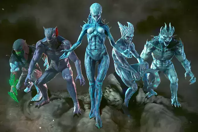 Monster Collection group of aliens 
