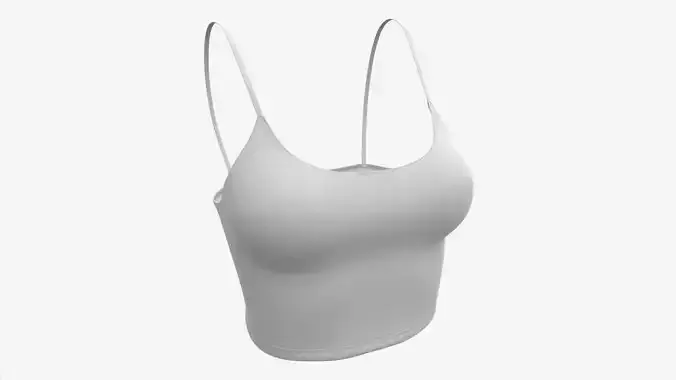 Fitness top for women light 3D model