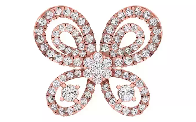 Solitaire Women Pendant 3dm STL OBJ FBX Render Details