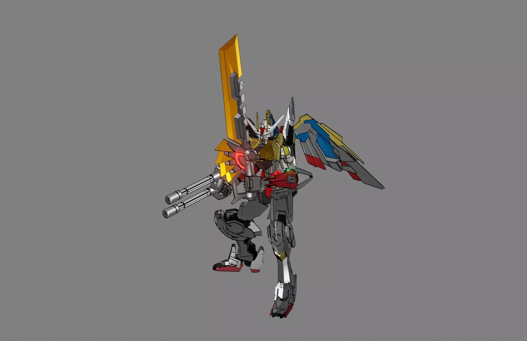 Attacker Gundam 3 A 3D model_0
