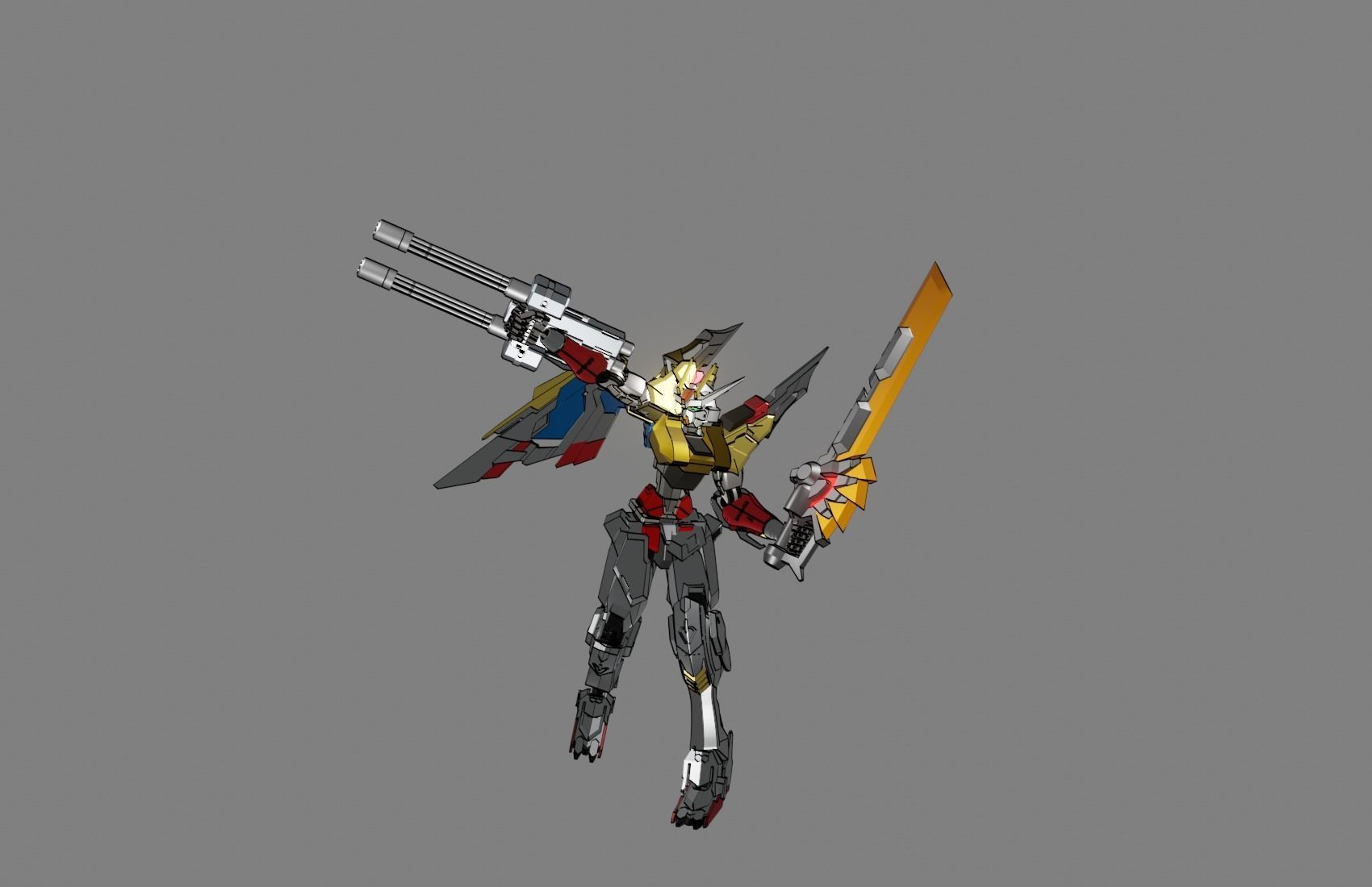 Attacker Gundam 3 A 3D model_15