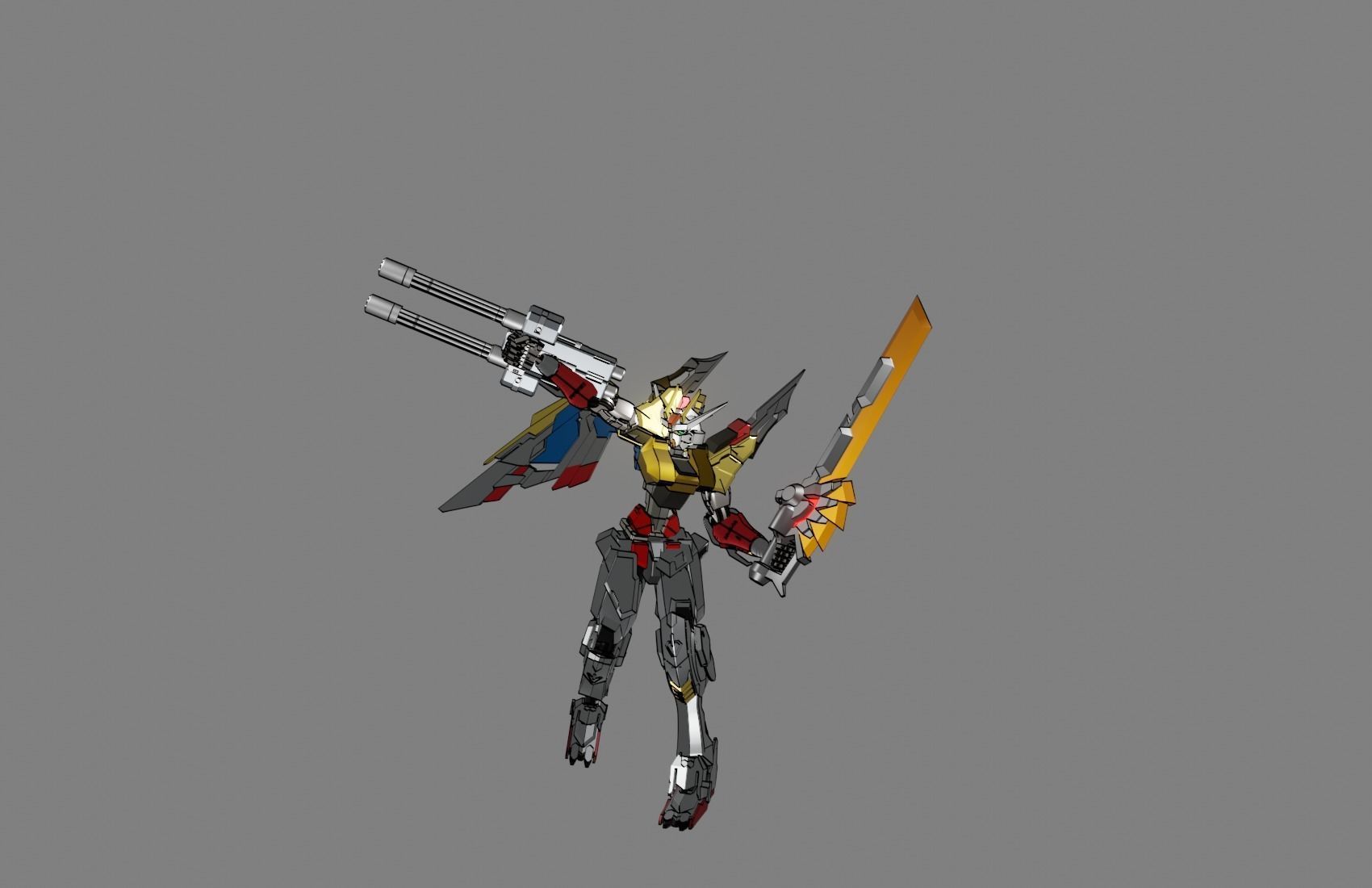 Attacker Gundam 3 A 3D model_22