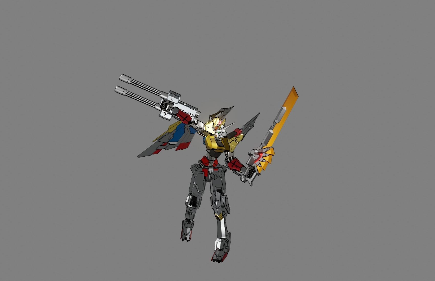 Attacker Gundam 3 A 3D model_17
