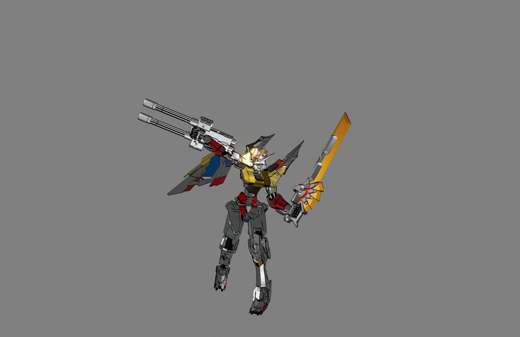 Attacker Gundam 3 A 3D model_24