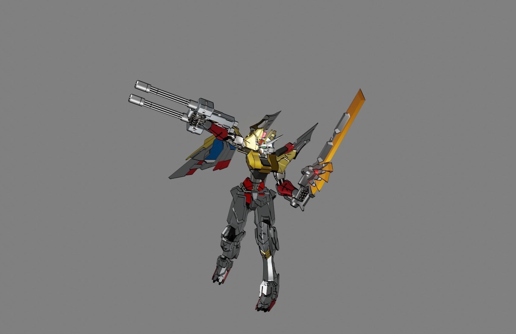Attacker Gundam 3 A 3D model_12
