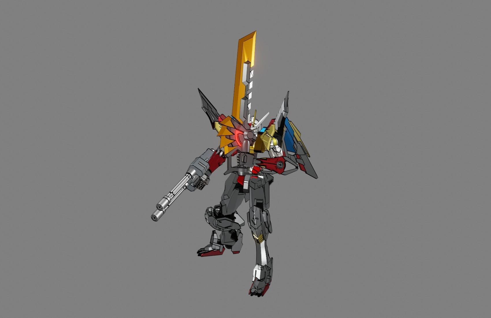 Attacker Gundam 3 A 3D model_6