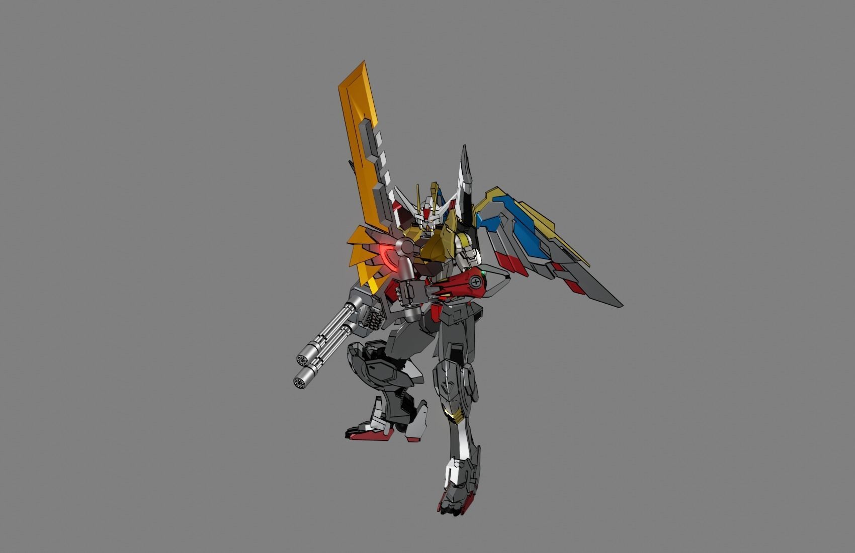 Attacker Gundam 3 A 3D model_2