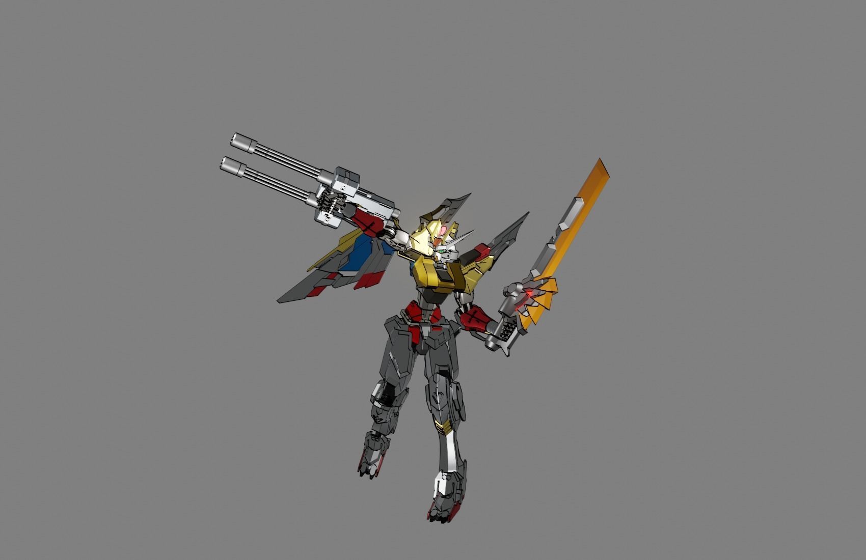 Attacker Gundam 3 A 3D model_13