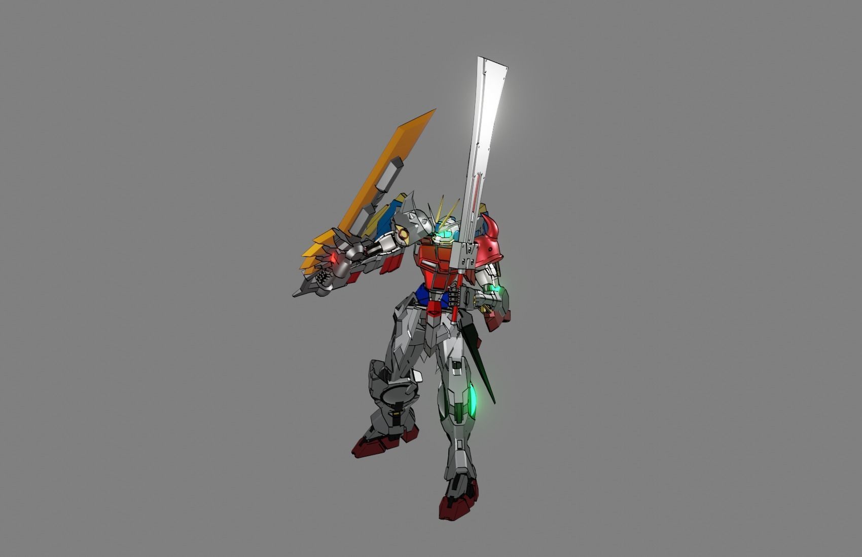 Attacker Gundam 25 A 3D model_8