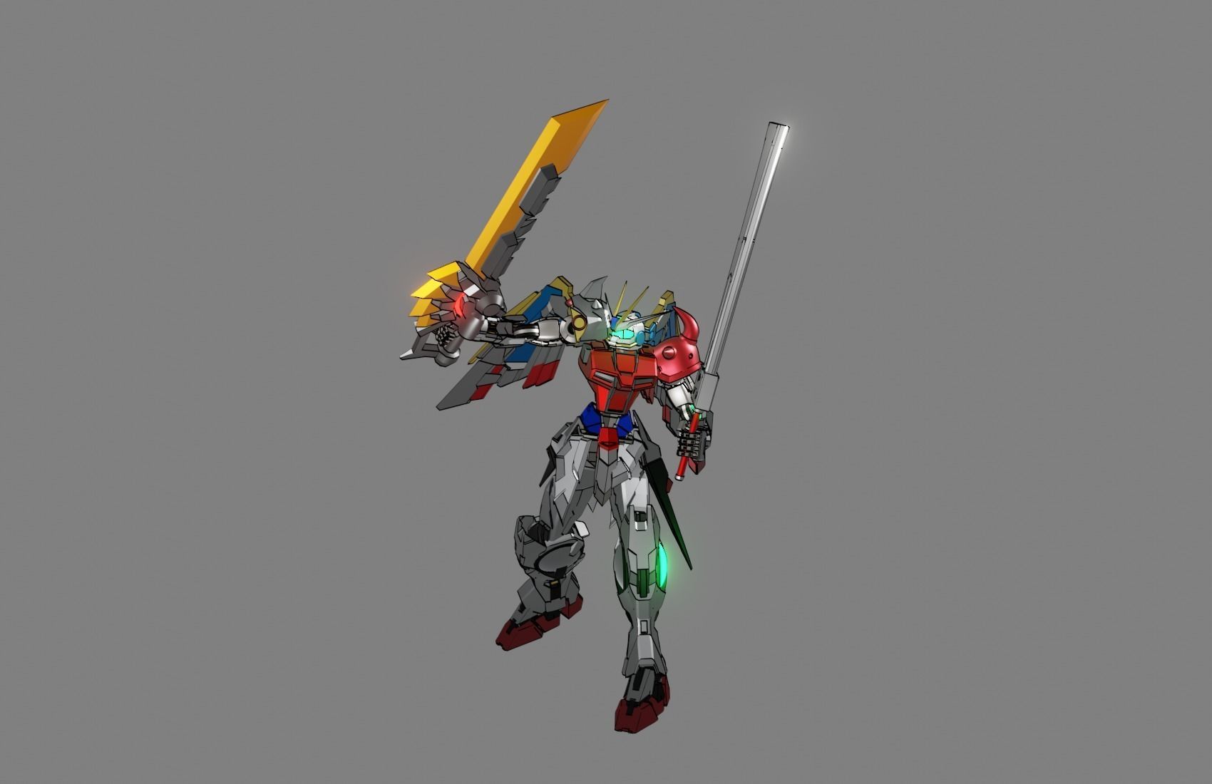 Attacker Gundam 25 A 3D model_9