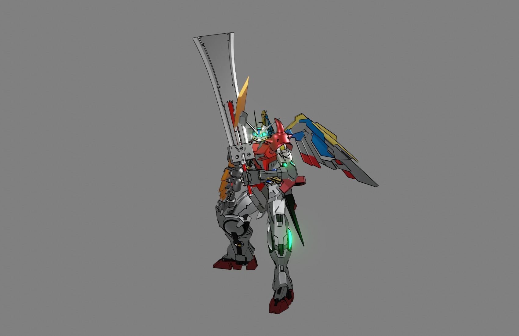 Attacker Gundam 25 A 3D model_2