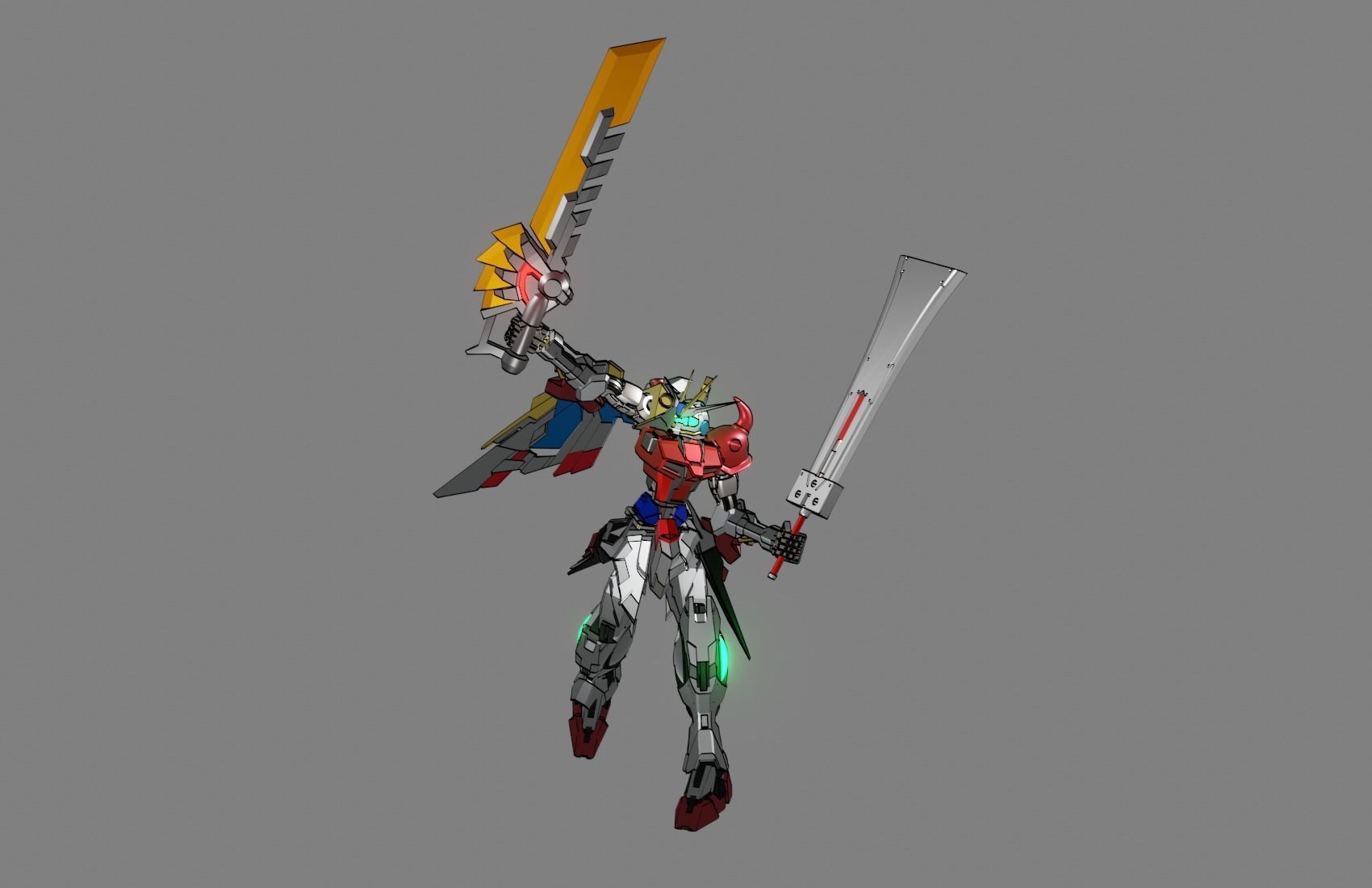 Attacker Gundam 25 A 3D model_17