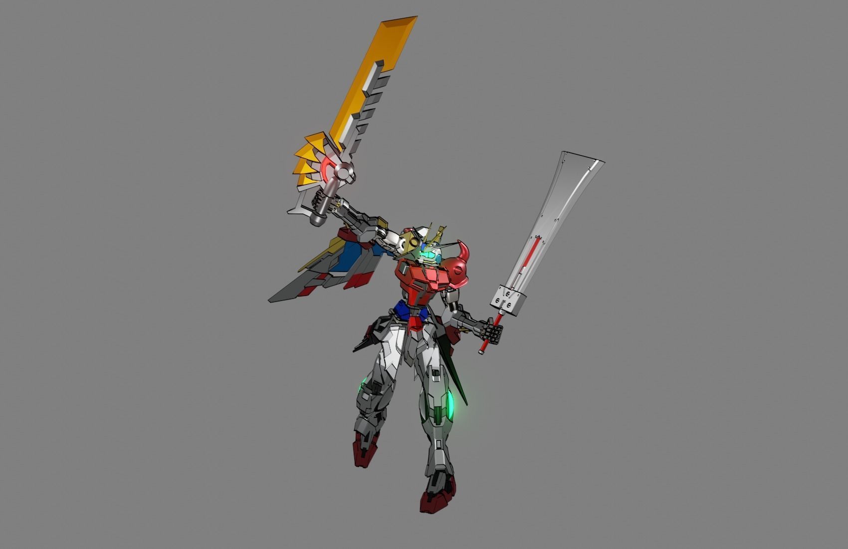 Attacker Gundam 25 A 3D model_15