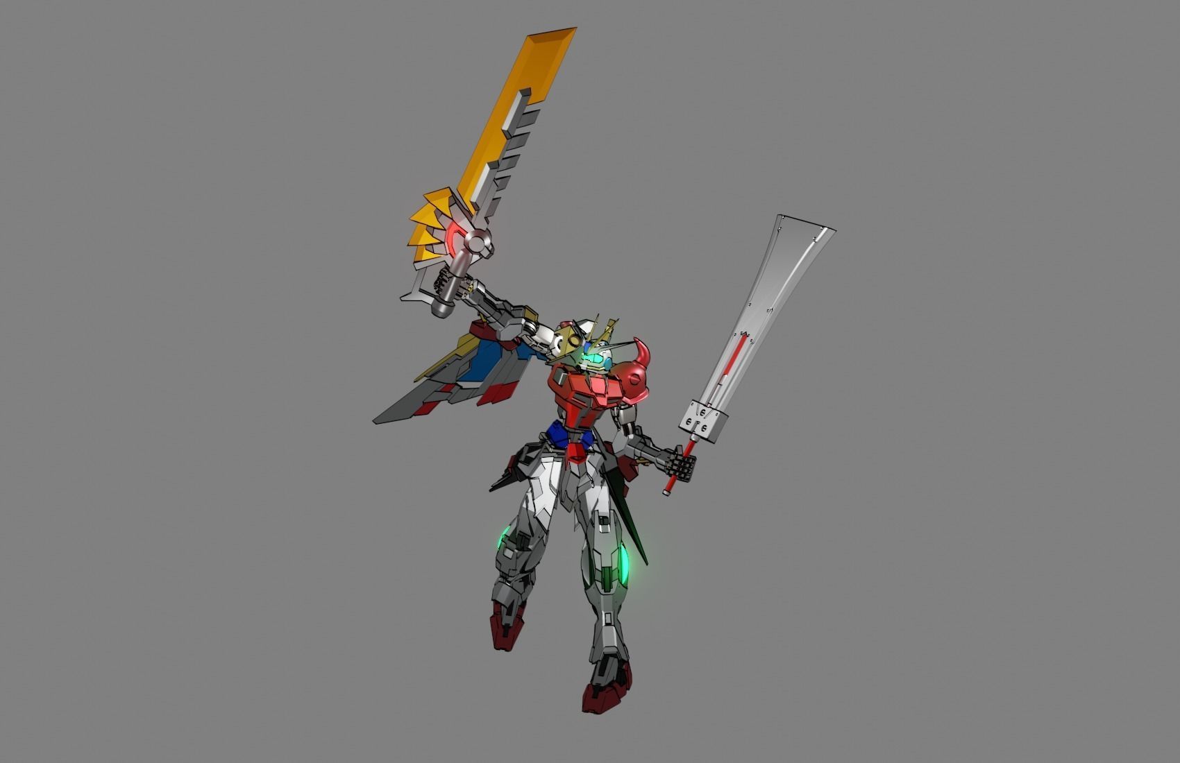 Attacker Gundam 25 A 3D model_16