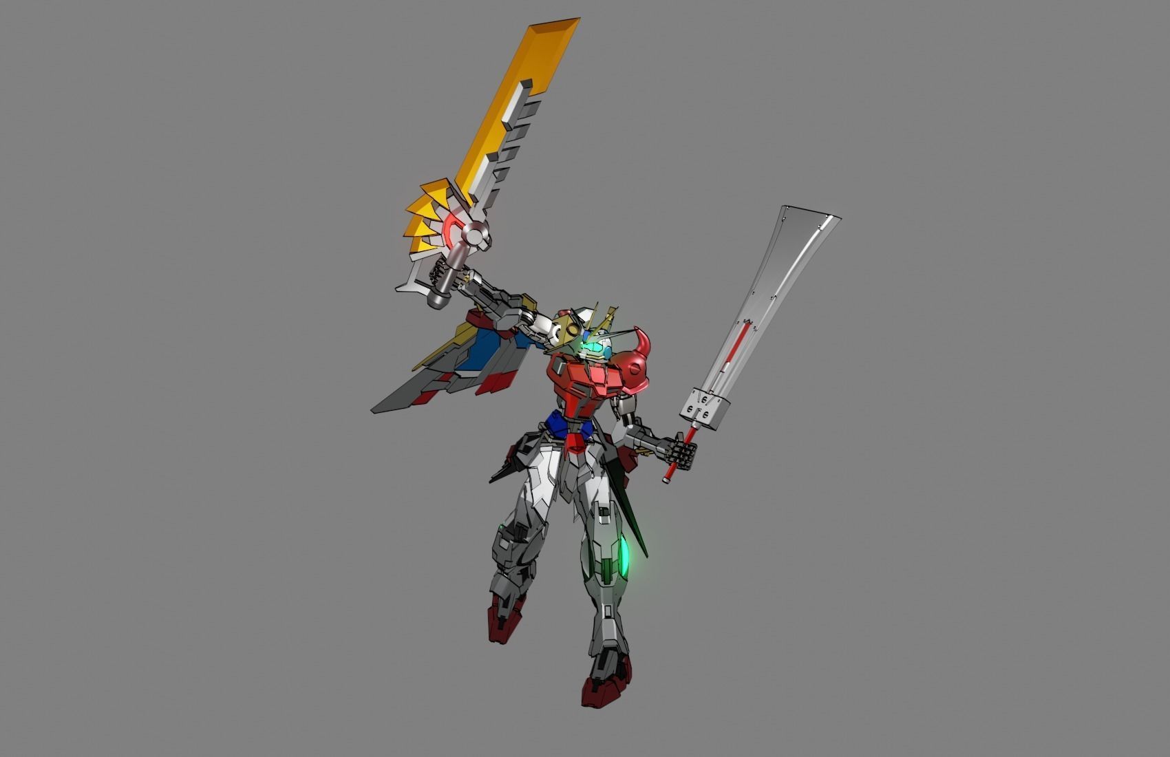 Attacker Gundam 25 A 3D model_14