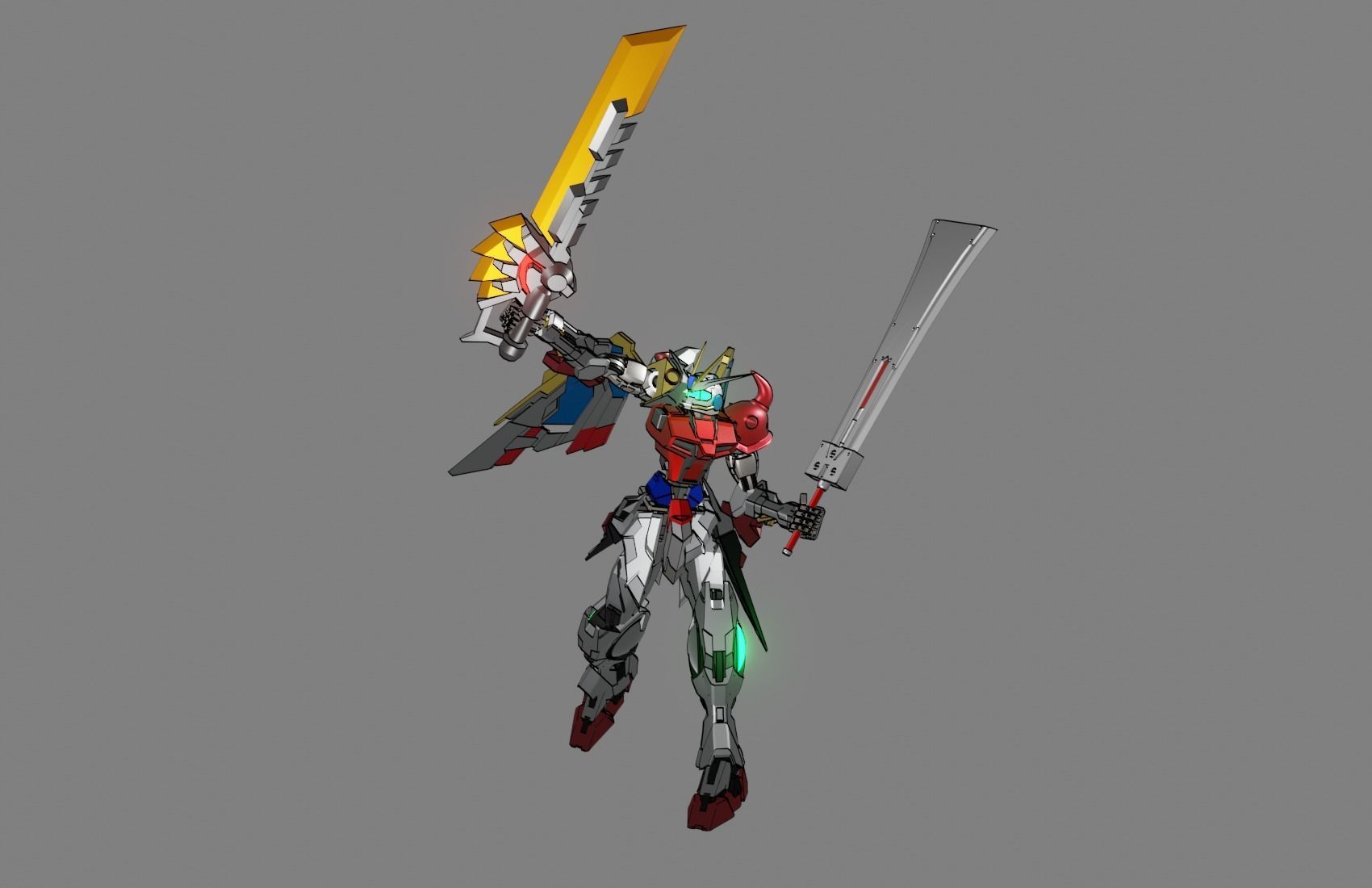Attacker Gundam 25 A 3D model_12