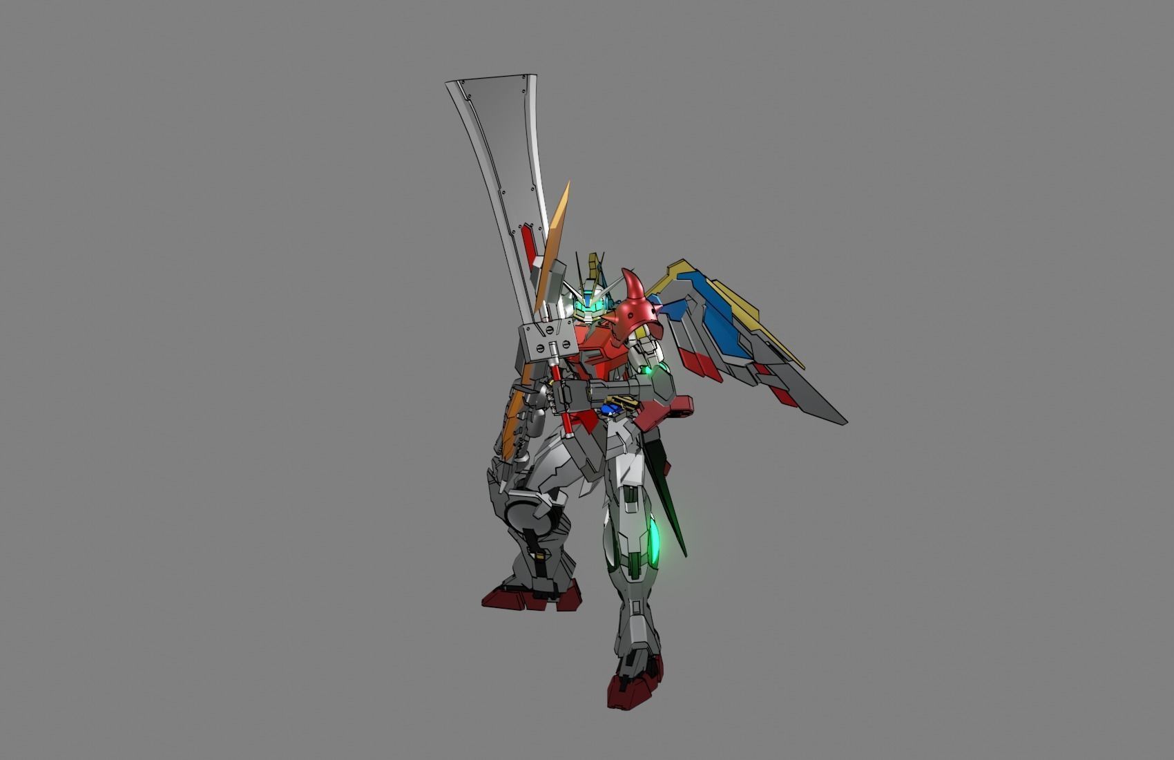 Attacker Gundam 25 A 3D model_3